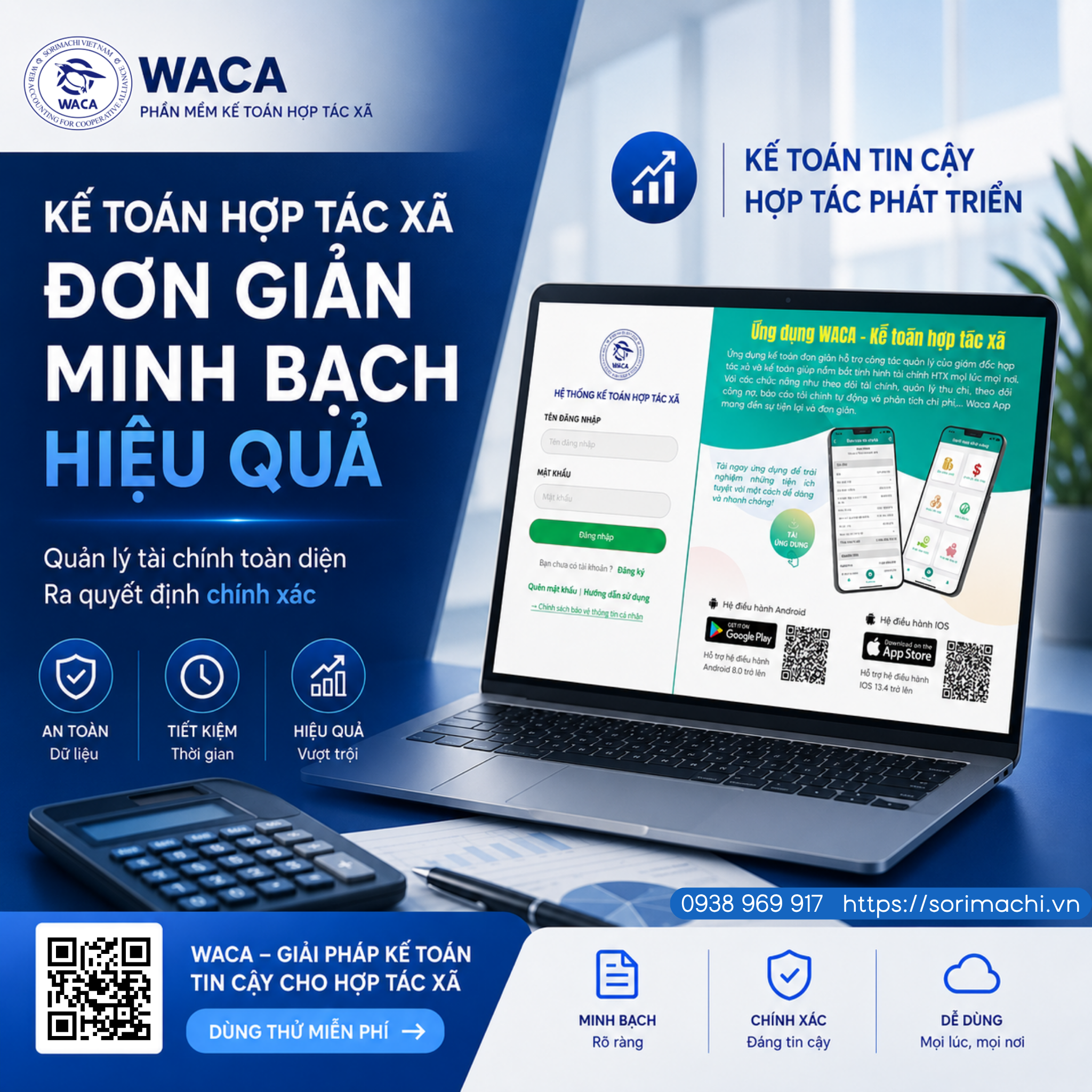 Kế toán Hợp tác xã waca - Đơn giản - minh bạch